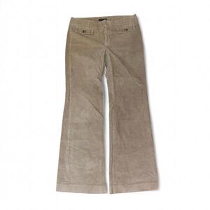 Banana Republic Women's Tan Brown Wide Corduroy Stretch Wide Leg Pants SZ 10